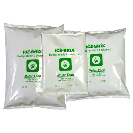 6 x 6 x 1" - 12 oz. Ice-Brix<span class='rtm'>®</span> Biodegradable Packs