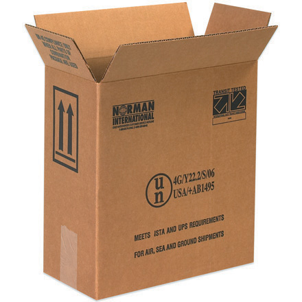 12 x 6 x 12 <span class='fraction'>3/4</span>" 2 - 1 Gallon Plastic Jug Haz Mat Boxes