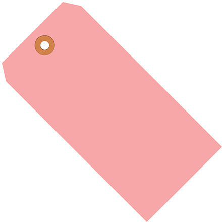 4 <span class='fraction'>3/4</span> x 2 <span class='fraction'>3/8</span>" Pink 13 Pt. Shipping Tags